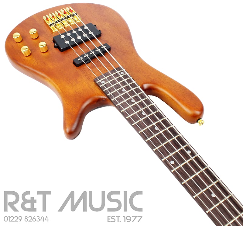 SX SWB5 Active 5 String Bass Guitar in Natural | Reverb