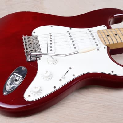 Fender Highway One Stratocaster 2002 Crimson Red Transparent w/ Hard Case image 3