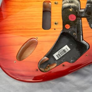 Fender American Deluxe Stratocaster Strat USA Ash BODY Cherry Sunburst image 6