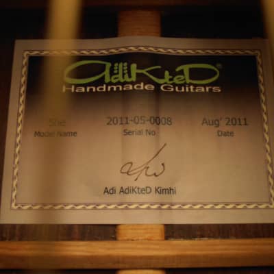 She - Handmade 6 String Acoustic Guitar image 12