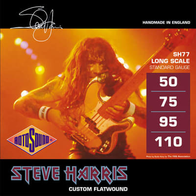 Rotosound SH77 Steve Harris Monel Flatwound Bass Guitar Strings 50-110 image 1