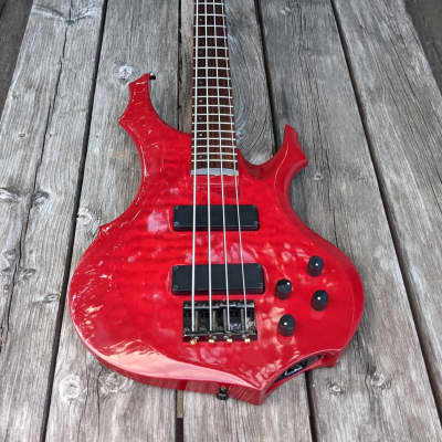 1998 ESP Edwards Tetsu E-T-98FR trans red | Reverb