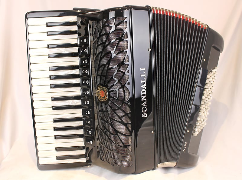 NEW Black Scandalli Air Junior Piano Accordion LMMM 34 72 image 1