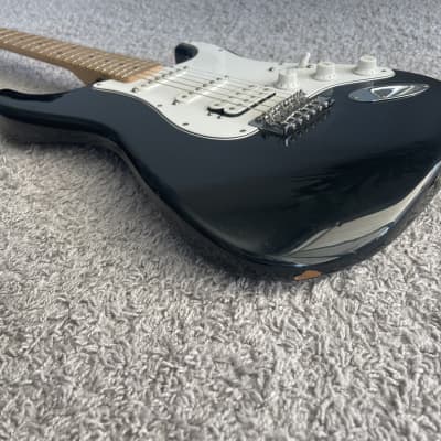 Fender Standard Stratocaster 2007 MIM HSS Black Maple Fretboard Strat Guitar image 3