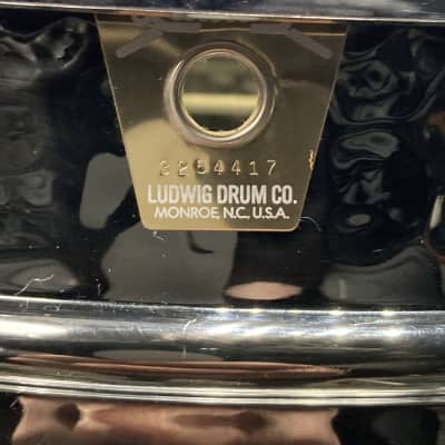 Ludwig - 1989 14x5" Black Beauty Hammered Brass Super-Sensitive, Snare Drum image 2