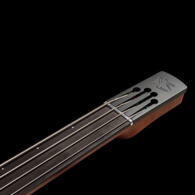 NS Design CR4 Radius Bass Guitar - Amber Satin - Fretless image 2