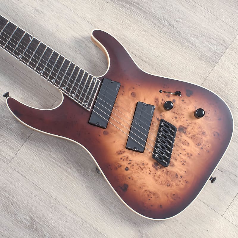 Jackson Concept Series Soloist SLAT7P HT MS Guitar, Ebony, Satin Bourbon Burst image 1