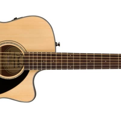Fender CC-60SCE Classic Design Series Concert Acoustic Electric Guitar, Natural image 2