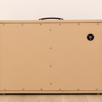 Zack Engineering Vibroworld 2x12 USA-Made Custom Speaker Cabinet, Blonde & Oxblood w/ Jensen Speakers image 7