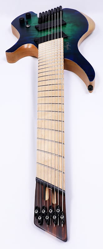 Agile Chiral Nirvana 9 String Guitar 92528 EB MOD SS Flat Black Headless  Guitar
