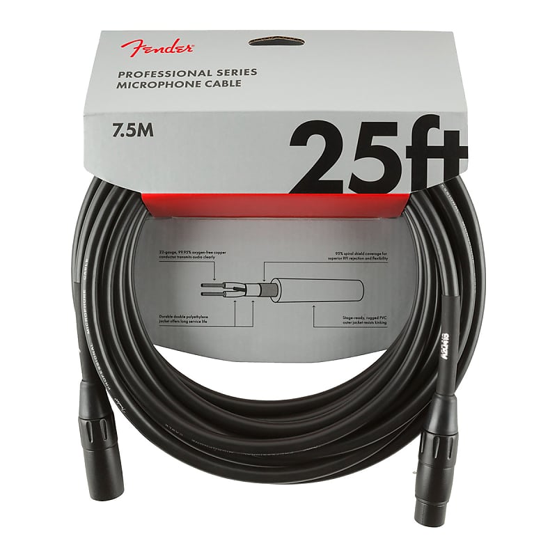 Fender Professional Series XLR Microphone Cable - 25' image 1