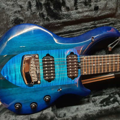 2019 Music Man Majesty 7 Blue Honu John Petrucci Signature Electric Guitar image 3