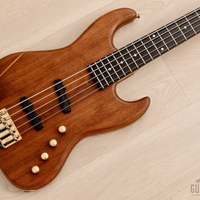 1991 Moon JJ-5 Jazz Bass 5-String Mahogany Body w/ Bartolini Pickups & Gold  Hardware, Japan | Reverb France