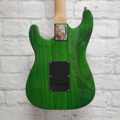 Unknown Strat Style Electric Guitar Trans Green image 2