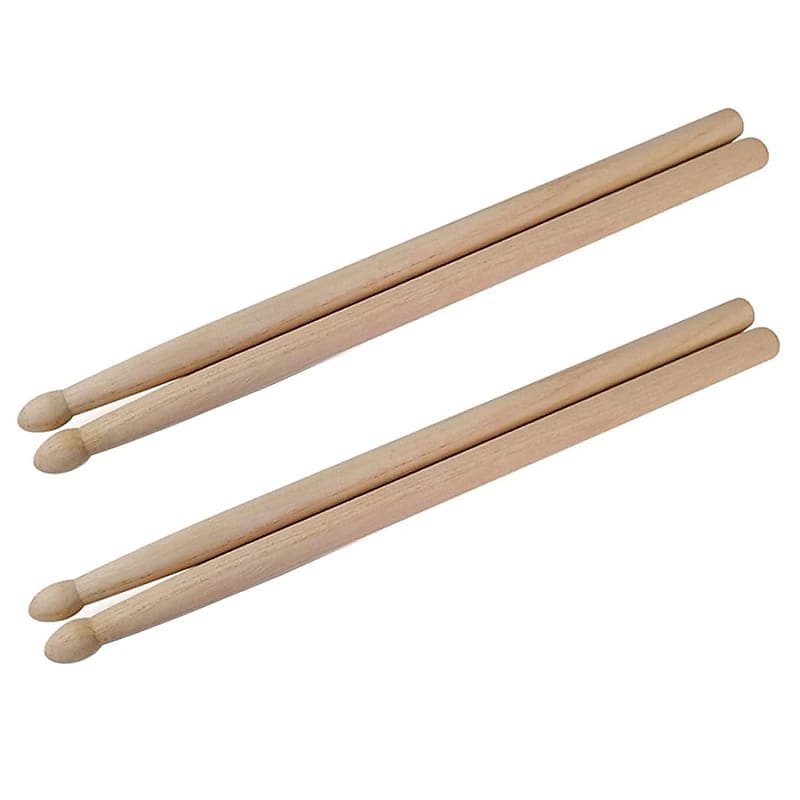 2 Pairs Maple Wood Drumsticks Wooden Drum Sticks Percussion | Reverb