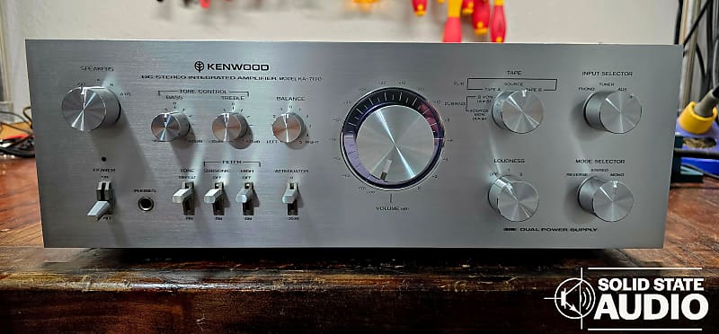 Vintage Kenwood KA-7100 Integrated Stereo Amplifier Receiver Pro Restored!!!  			