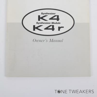 Kawai K4 K4r Owners Manual instruction user guide book VINTAGE SYNTH DEALER