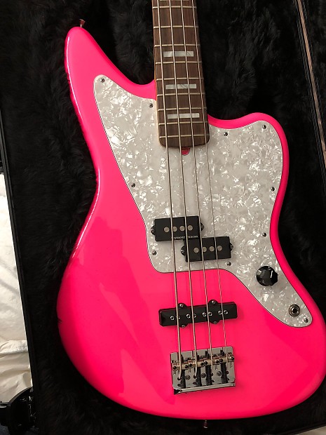 Fender American Jaguar bass Mark Hoppus mod 2015 Neon Magenta