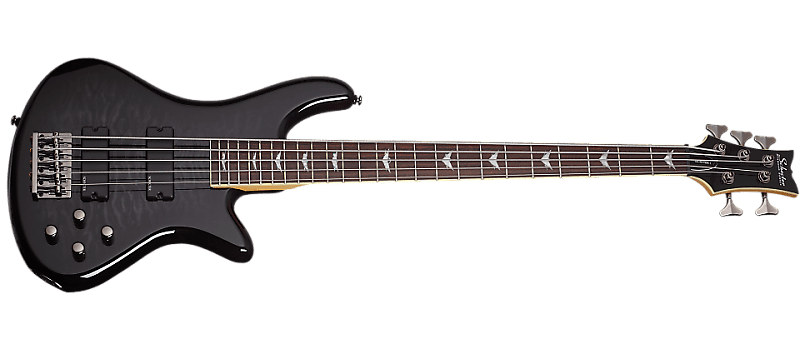 Schecter Stiletto Extreme-5 Electric Bass See-Thru Black image 1