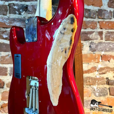 Fender Deluxe Roadhouse Stratocaster Electric Guitar w/ Relic (2015 - Candy Apple Red) image 11