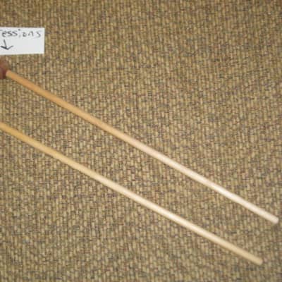 one pair new old stock (but ONE head has visible impressions) Mike Balter MB8B (8B) Hard Keyboard Mallets, 7/8" rosewood round HEADS and natural birch HANDLES - mid to late 1990s (+ packaging) Unwound Series image 12