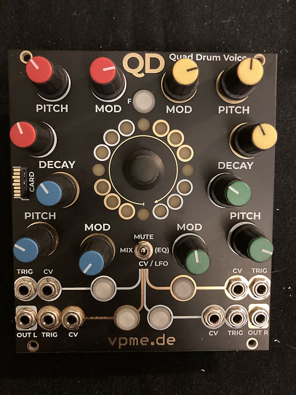 vpme.de QD Quad Drum Voice Eurorack Module 2023 Black Reverb