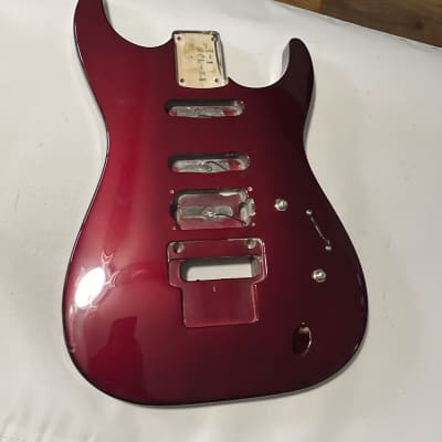 1990's Japan Jackson Professional Stealth Ex Candy Apple Red Guitar Body Floyd Ready image 3