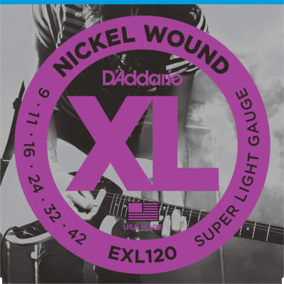 D'Addario EXL120 Nickel Wound Super Light Electric Guitar Strings 9-42 image 1