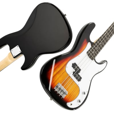 Glarry GP Electric Bass Guitar Sunset w/ 20W Amplifier image 4