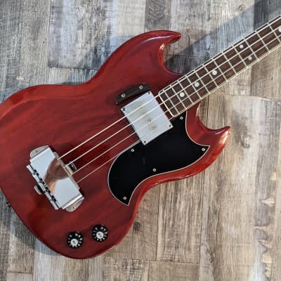 1970s Ganson (1969 EB0 tribute) 32" scale cherry red w/ HSC - Made in Japan image 2