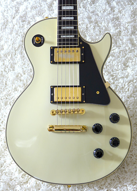 Very Nice Burny RLC-60 Custom Les Paul Copy 80s White MIJ