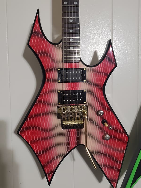 BC Rich Warlock 1989 Pink Snakeskin w/Hard Case | Reverb