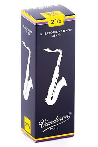 Vandoren Tenor Saxophone Reeds, Box of 5 (2.5)(New) image 1