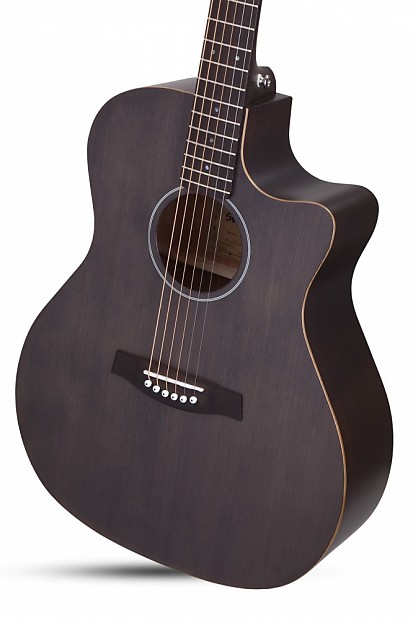 Schecter Deluxe Acoustic Satin See Thru Black SSTBLK - B-Stock