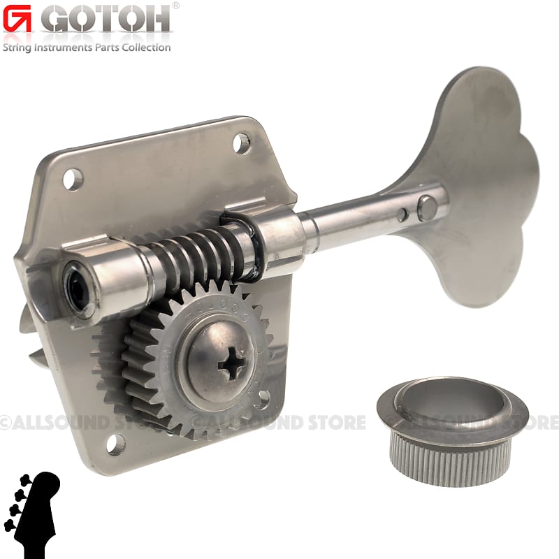 GOTOH GBR640-XN Res-O-Lite Lightweight Bass Tuners 4 In-Line - ANTIQUE  X-NICKEL