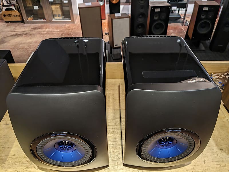 KEF LS50 Wireless Speakers w/ Original Box & Accessories - Gloss