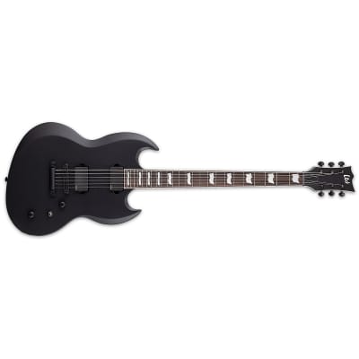 ESP LTD Viper-400 Baritone Black Satin Electric Guitar + ESP TKL Gig Bag - Brand NEW! image 2