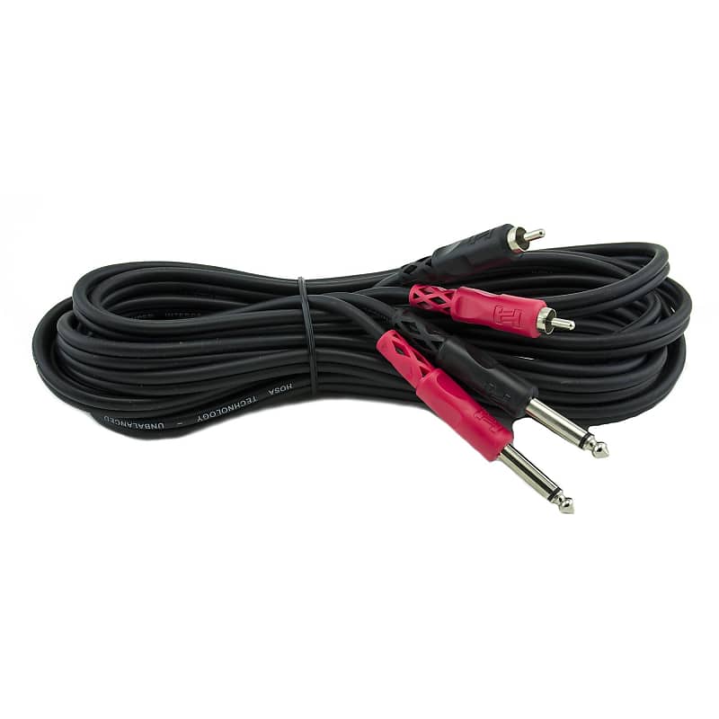 Hosa Dual Cable 1/4" TS - RCA 6M image 1