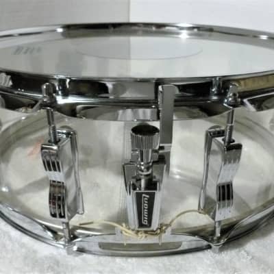 LUDWIG VISTALITE Snare Drum 5 x 14 Clear Acrylic Shell ALL Original 70s Blue & Olive Badge 10 Lug EC image 8