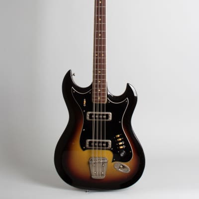Hagstrom  H-8 8-String Bass Solid Body Electric Bass Guitar (1968), ser. #727082, original grey chipboard case. for sale