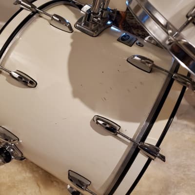 Pearl Session Series 5pc - Late 90s Nicotine White 6 ply mahogany/maple 1990s Nicotine White image 7