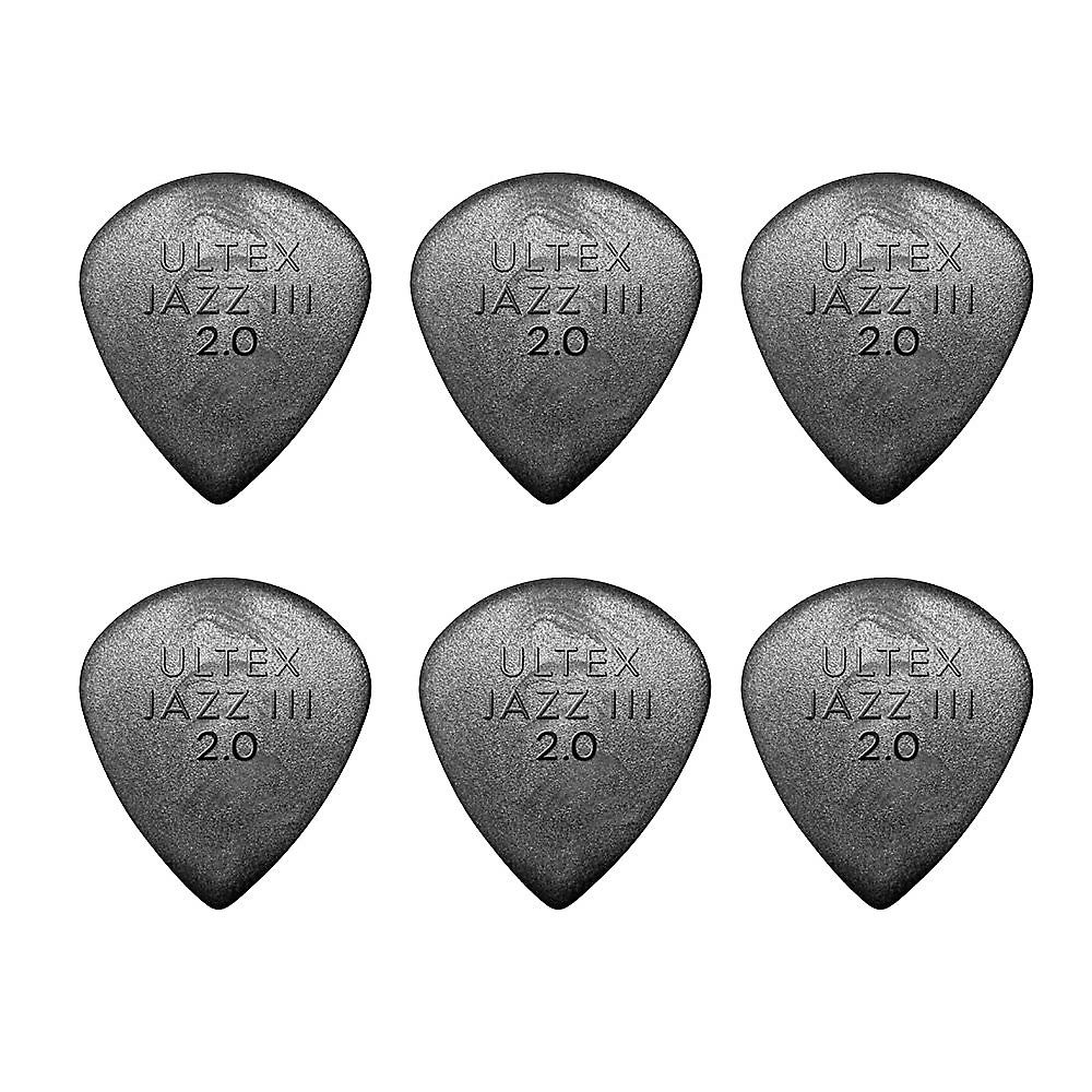 Dunlop 472P20 Ultex Jazz III 2.0mm Guitar Picks 6 Pack Reverb