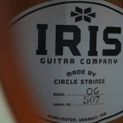 Brand New Iris Guitar Company OG Model Sunburst 25" Scale 1-11/16" Nut Width image 13