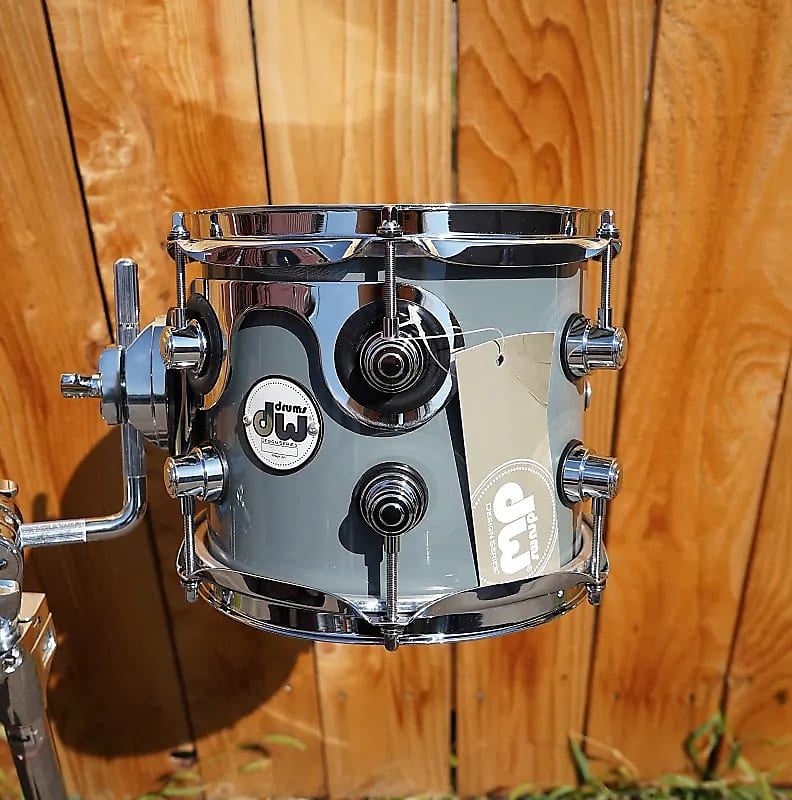 DW Design Series 7" x 8" Tom Steel Grey Lacquer  | 8'' Maple Tom image 1