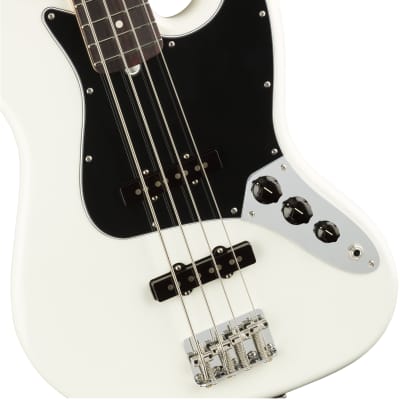 Fender American Performer Jazz Bass, Rosewood (with Gig Bag), Arctic White image 3