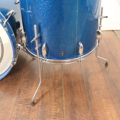 Gretsch Blue Sparkle 3pc Drum Kit Set Vintage 1950's 3ply image 21