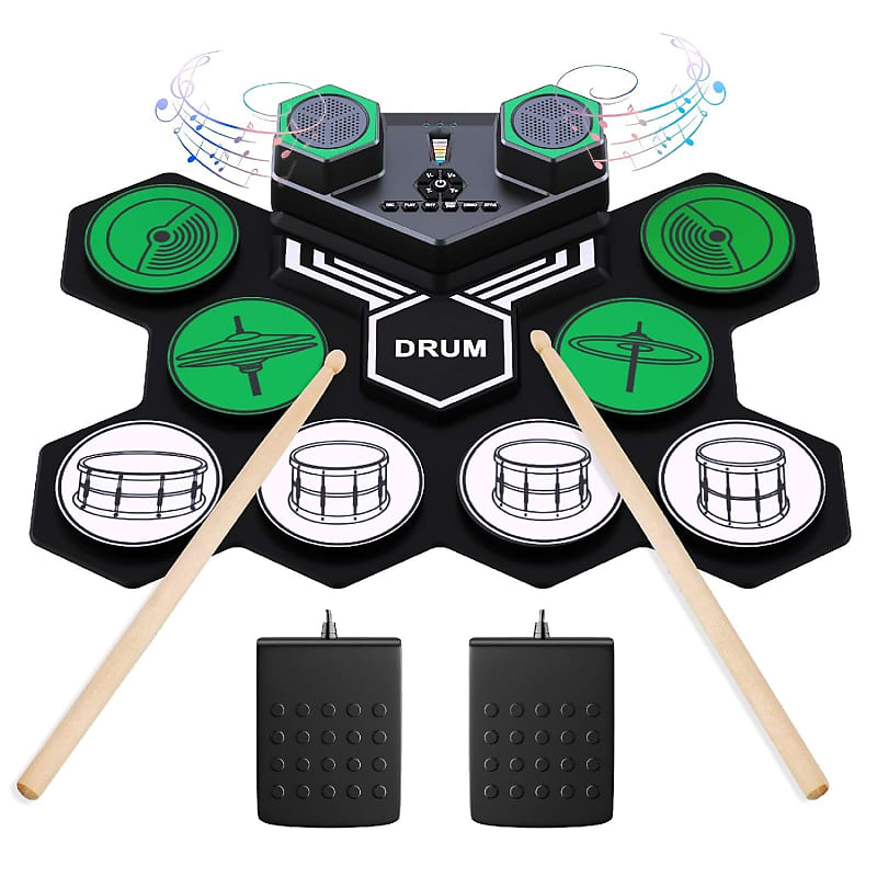 Electronic Drum Set For Kids Adults, 9 Pad Digital Drum Kit, Reverb