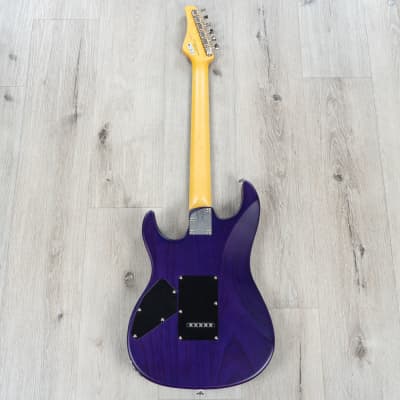 FGN Fujigen JOS2DUFMR Odyssey Series Guitar, Rosewood Fretboard, Transparent Purple Flat image 6