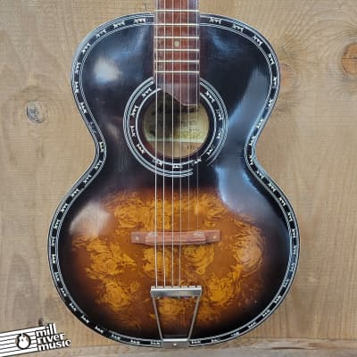 Maruha Vintage Parlor Guitar Crafted in Japan c. 1960s No. 612 image 2