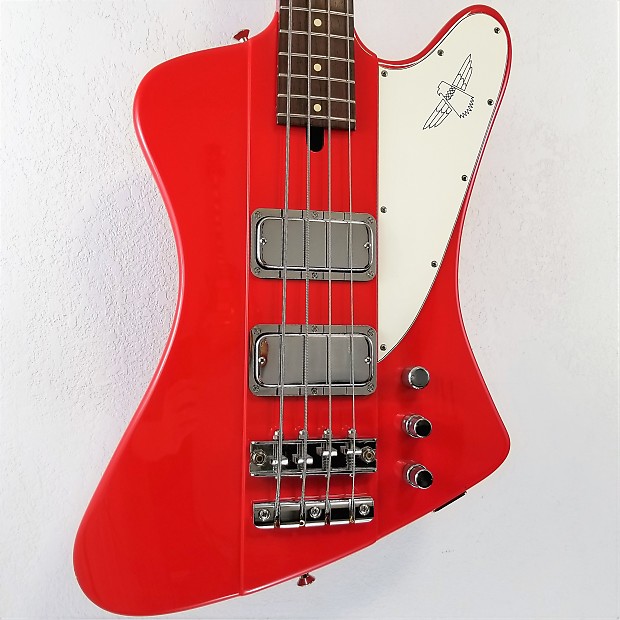 Mike Lull T4 Thunderbird TBird Active Cardinal Red Electric Bass Guitar